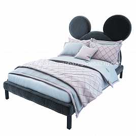 Кровать Mickey Mouse 120х200 серая