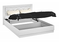мебель Кровать двуспальная Амели СМ-193.01.006 белый глянец/белый со стразами 1600х2000