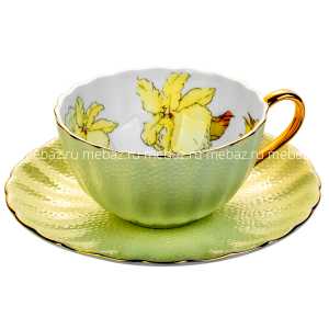 мебель Чайная пара с цветами Arista Жёлтая