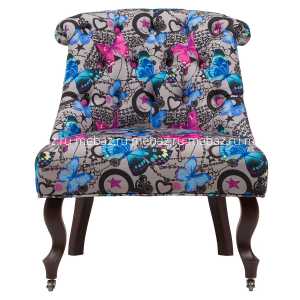 мебель Кресло Amelie French Country Chair с принотом Бабочки