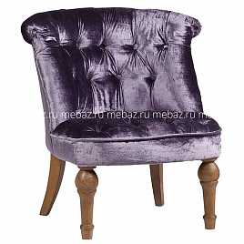 Кресло Sophie Tufted Slipper Chair вельвет фиолетовое
