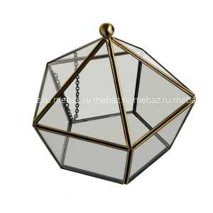 мебель Флорариум стеклянный в винтажном стиле Diamond Shape