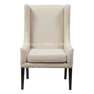 мебель Кресло Nailhead Fabric Armchair белое