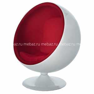 мебель Кресло Eero Ball Chair бело-красное
