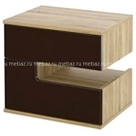мебель Тумбочка Ирма СТЛ.143.09 дуб сонома/шоколад глянец