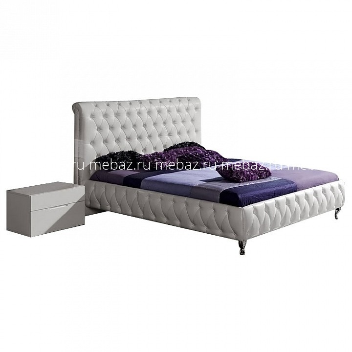 мебель Кровать двуспальная Adriana 1.8 белый 1800х2000