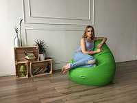 мебель Кресло-мешок Зеленая ЭкоКожа XL