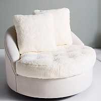 мебель Диван Wool Barwick Swivel круглый белый
