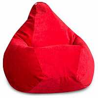 мебель Кресло-мешок Красный Микровельвет XL