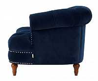 мебель Диван La Rosa трехместный велюр прямой синий