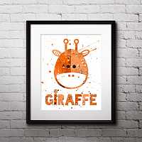 мебель Постер Giraffe А4