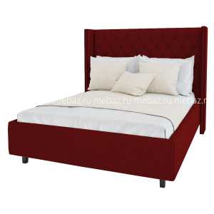 мебель Кровать с декоративными гвоздиками Wing 140х200 красная