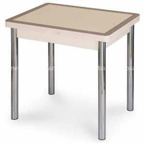 мебель Стол обеденный Чинзано М-2 со стеклом и экокожей DOM_Chinzano_M-2_MD_st-22_F-1_02