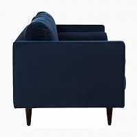 мебель Диван Lucia трехместный велюр прямой темно-серый