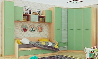 мебель Гарнитур для детской Рико Модерн № 2 зеленый SLV_Rico_Modern2_system_5