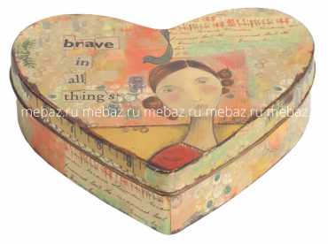 мебель Металлическая коробка (шкатулка) с девушкой Brave