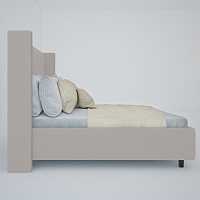 мебель Кровать с декоративными гвоздиками Wing 140х200 бежевая