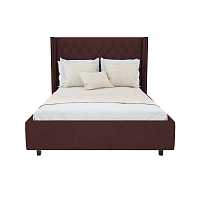 мебель Кровать с декоративными гвоздиками Wing 140х200 коричневая
