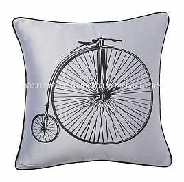 Подушка с ретро-велосипедом Retro Bicycle Grey