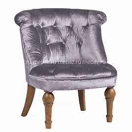 Кресло Sophie Tufted Slipper Chair вельвет серое