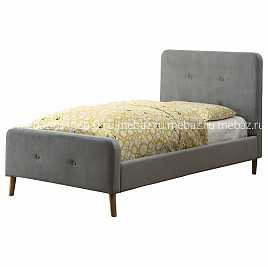 Кровать Button Tufted Flannelette Gray 140х200