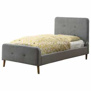 мебель Кровать Button Tufted Flannelette Gray 140х200