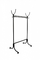 мебель Вешалка гардеробная М-13 черный (с колесиками)