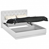 мебель Кровать двуспальная Амели СМ-193.01.004 белый глянец/белый 1600х2000