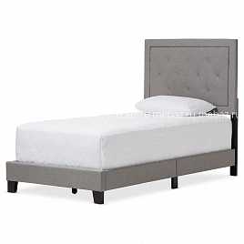 Кровать Paris Linen Upholstered Gray 90х200