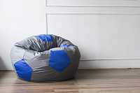 мебель Кресло-мешок Мяч Серо-Синий (Оксфорд)