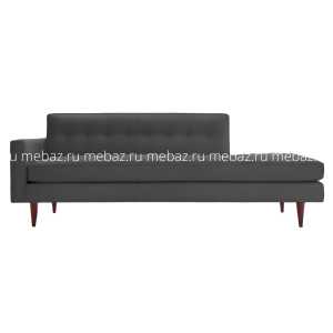 мебель Диван Bantam Studio Sofa микровелюр прямой темно-серый
