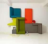 мебель Диван Cubit Sofa прямой голубой