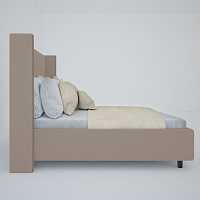мебель Кровать с декоративными гвоздиками Wing 140х200 серая