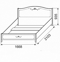 мебель Кровать двуспальная Афродита 5 1600х2000
