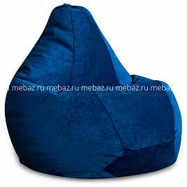 Кресло-мешок Синий Микровельвет XL