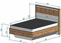 мебель Кровать полутораспальная Аризона 2706 1400х2000