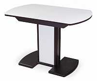 мебель Стол обеденный Танго ПО-1 со стеклом DOM_Tango_PO-1_VN_st-BL_05-1_VN_BL