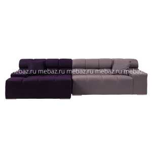 мебель Диван Tufty-Time Sofa угловой модульный фиолетовый с серым