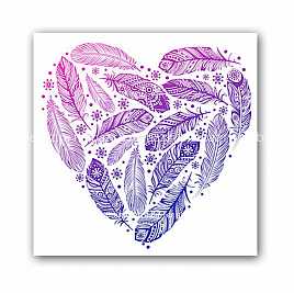 Постер Heart А4 (фиолетовый)