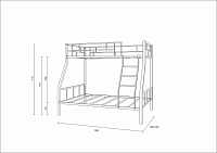 мебель Кровать двухъярусная Радуга FSN_4s-rad-9001_gol 900, 1200х1900