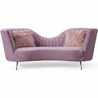 мебель Диван Rozi двухместный полукруглый розовый