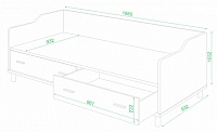 мебель Кровать односпальная Домино КР-5 MER_KR-5_SHBE-op 900х1900