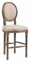 мебель Барный стул Vintage French Round Кремовый Лен