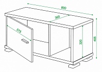 мебель Тумба комбинированная Домино СБ-30/1 MER_SB-30_1_K