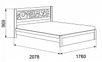 мебель Кровать двуспальная Ирис х1600