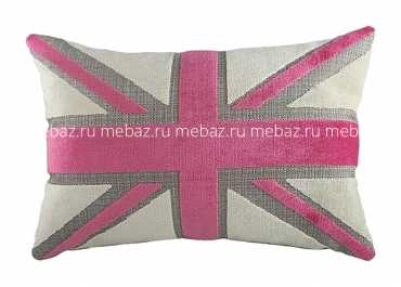 мебель Подушка с британским флагом Pink Velvet