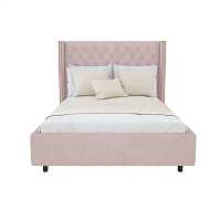 мебель Кровать с декоративными гвоздиками Wing 140х200 пыльная роза