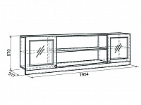 мебель Полка комбинированная Гламур MDG-008 MBS_MDG-008