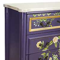 мебель Комод с росписью из цветов Florentina фиолетовый