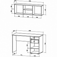 мебель Набор для кабинета Тунис-5 MAS_PST-5-DSB